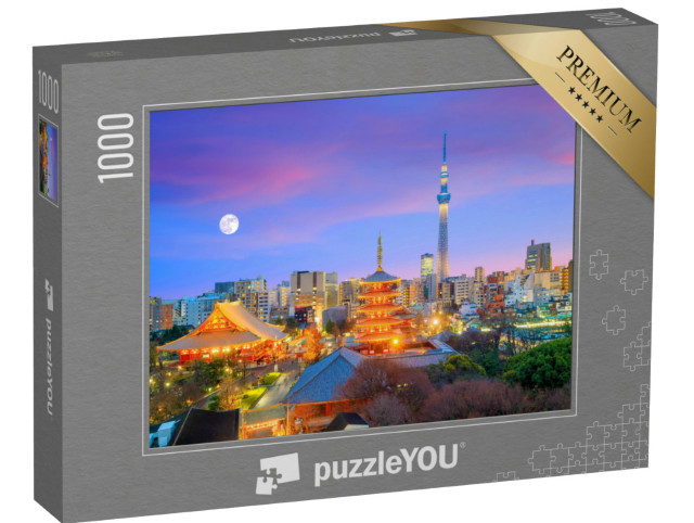 Puzzle 1000 pezzi „Lo skyline di Tokyo al tramonto, Giappone“
