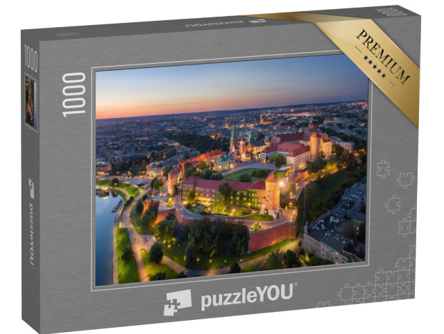 Puzzle 1000 pezzi „Il Castello Reale di Wawel al tramonto, Cracovia, Polonia“