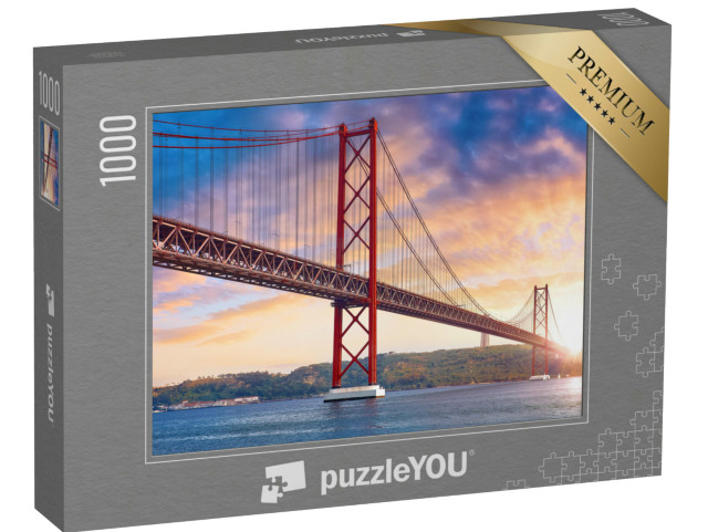 Puzzle 1000 pezzi „Ponte 25 de Abril sul fiume Tago a Lisbona, Portogallo“