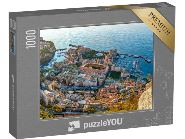 Puzzle 1000 pezzi „L'alba allo stadio di Monaco: vista aerea“