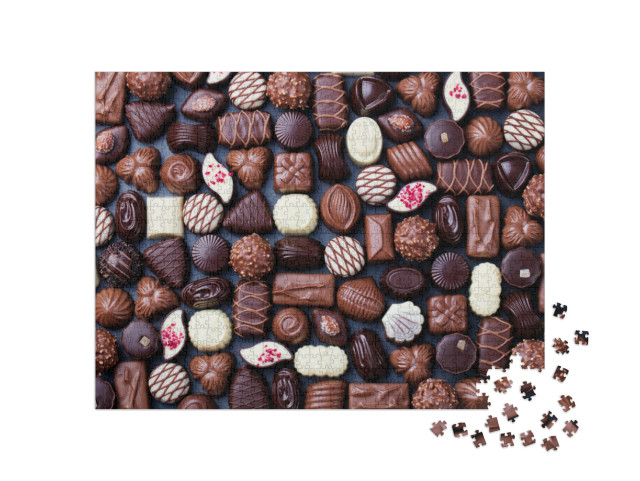 Puzzle 1000 pezzi „Assortimento di praline di cioccolato fine“