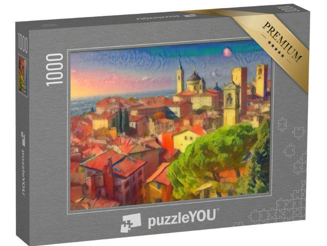 Puzzle 1000 pezzi „nello stile di Franz Marc - Bergamo, Lombardia, Italia - Puzzle-Collection Artisti & Dipinti“