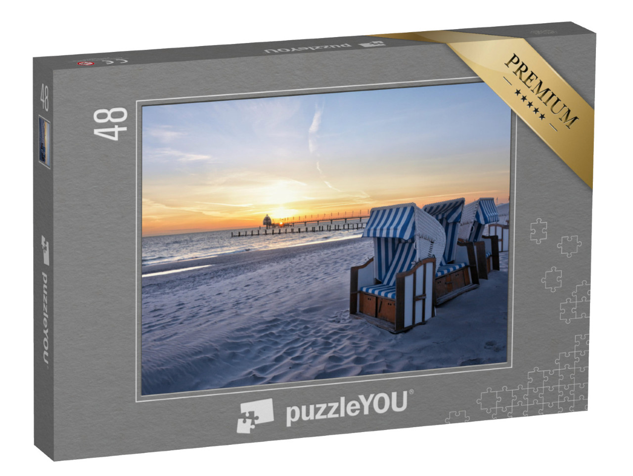 Puzzle 48 pezzi „Spiaggia della località balneare baltica di Zingst“