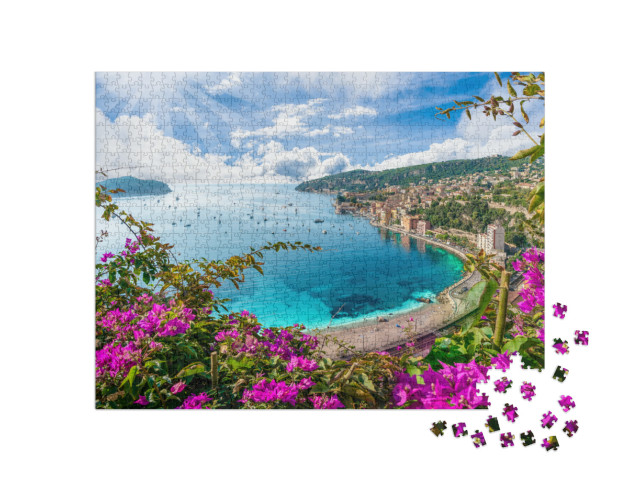 Puzzle 1000 pezzi „Villefranche sur Mer, regione di Nizza, Francia“