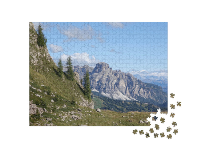 Puzzle 1000 pezzi „Blick vom Padonkamm zum Sass Songher“