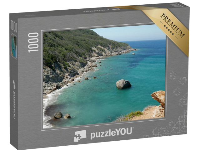 Puzzle 1000 pezzi „una splendida vista della costa dell'isola del giglio - Toscana, Italia.“