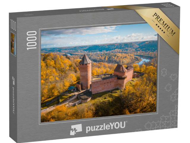 Puzzle 1000 pezzi „Tramonto sul castello di Turaida, Sigulda, Lettonia“