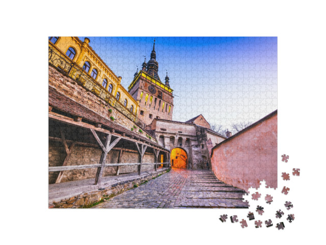 Puzzle 1000 pezzi „Sighisoara, Romania: Città fortezza medievale“
