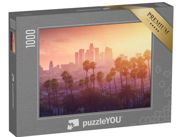 Puzzle 1000 pezzi „Los Angeles nel caldo tramonto, California, USA“