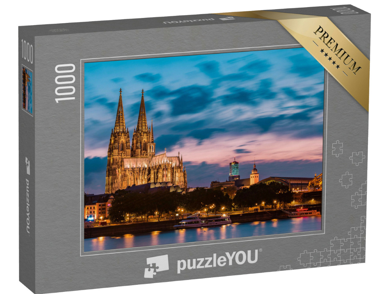 Puzzle 1000 pezzi „Tramonto sulla cattedrale di Colonia“