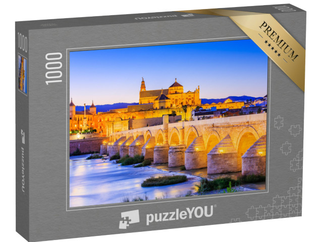 Puzzle 1000 pezzi „Córdoba: ponte romano sul fiume Guadalquivir fino alla Grande Moschea“