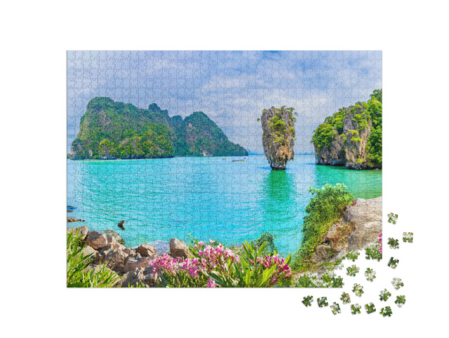 Puzzle 1000 pezzi „James Bond Island nella baia di Phang Nga, Thailandia“