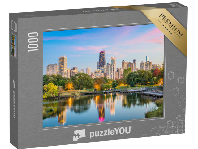 Puzzle 1000 pezzi „Lo skyline di Chicago da Lincoln Park“