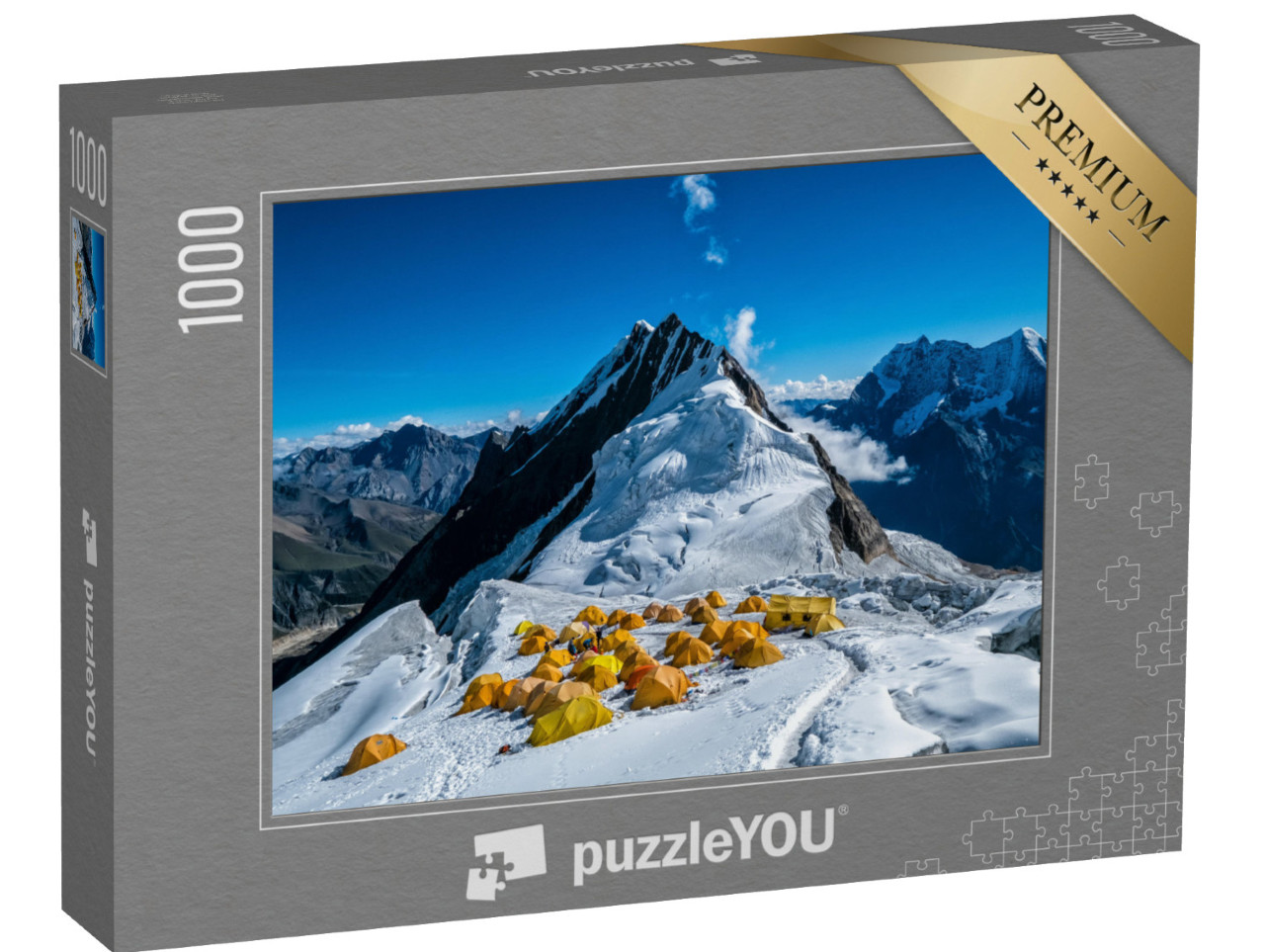 Puzzle 1000 pezzi „Campo alto sulla cima del Manaslu in Himalaya“