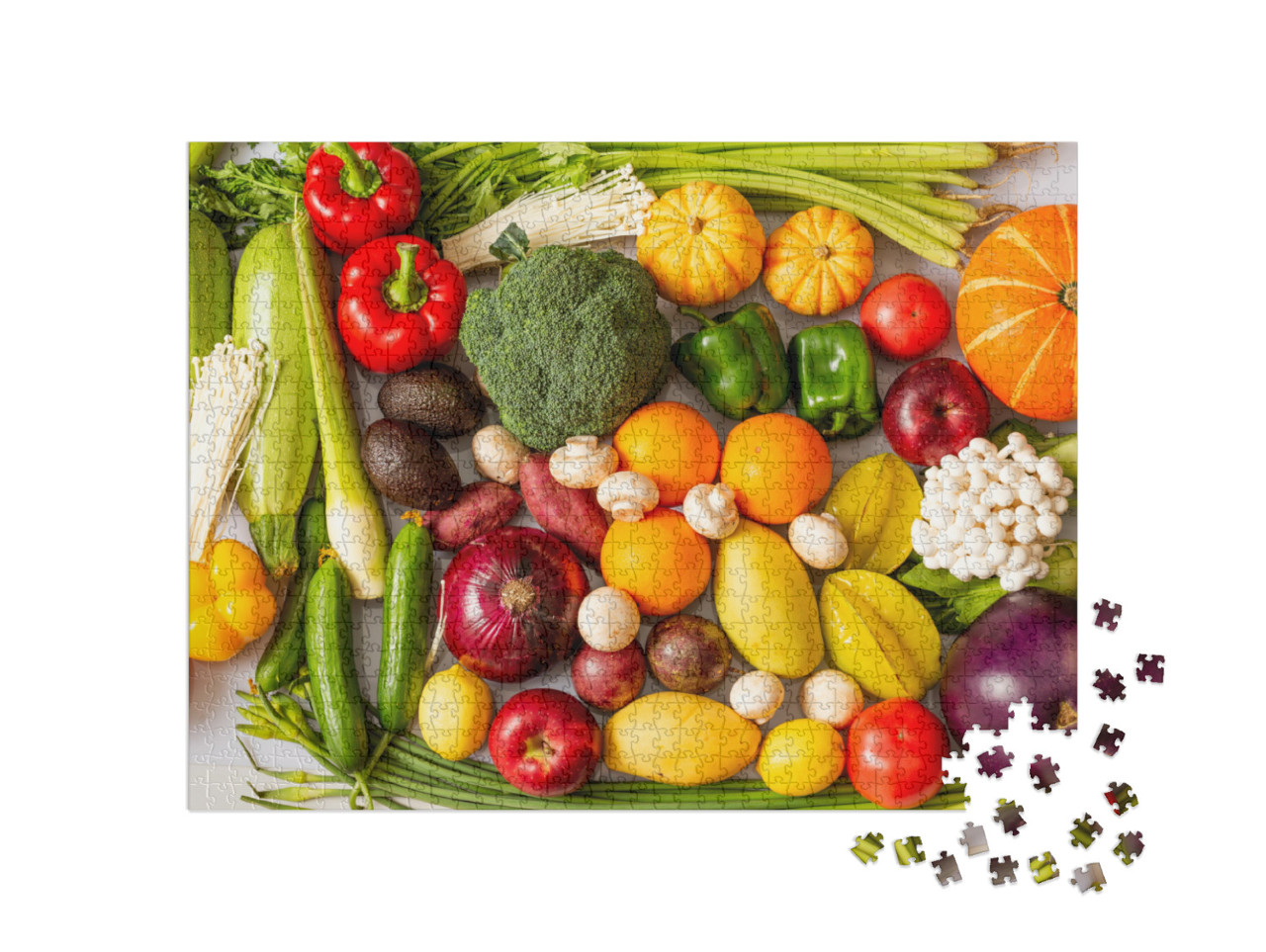 Puzzle 1000 pezzi „Mix colorato di verdure fresche“