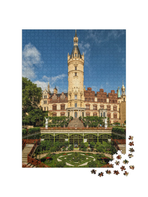 Puzzle 1000 pezzi „Castello di Schwerin (Schloss Schwerin) nella Germania settentrionale“