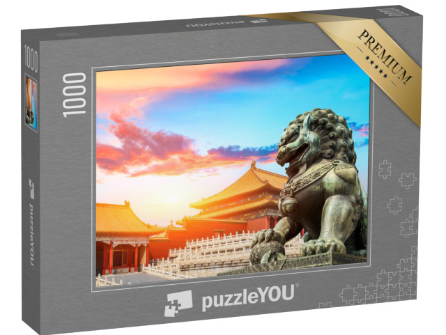 Puzzle 1000 pezzi „Leone di bronzo nella Città Proibita, Pechino“