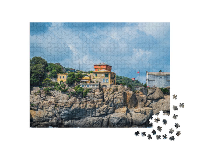 Puzzle 1000 pezzi „Portofino. Centro storico della Liguria adagiato sul mare. Un golfo da sogno. Un'Italia meravigliosa.“