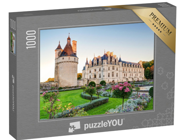 Puzzle 1000 pezzi „Chateau de Chenonceau di sera, Valle della Loira, Francia“