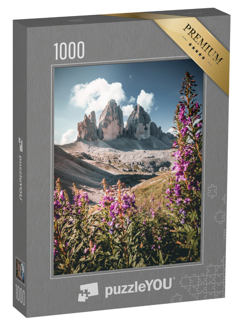 Puzzle 1000 pezzi „Alpi dolomitiche, Tre Cime, Alto Adige, Italia“