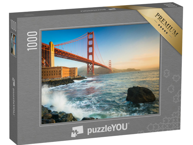 Puzzle 1000 pezzi „Il ponte Golden Gate all'alba“