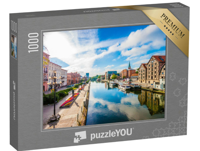 Puzzle 1000 pezzi „Città vecchia e granaio sul fiume Brda, Bydgoszcz, Polonia“