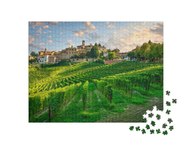 Puzzle 1000 pezzi „Il paese di Neive e i vigneti delle Langhe“