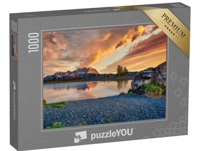 Puzzle 1000 pezzi „Le montagne del Wilder Kaiser al mattino presto“