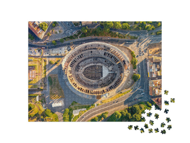 Puzzle 1000 pezzi „Colosseo, Roma: monumentale anfiteatro romano dove si svolgevano i combattimenti tra gladiatori“
