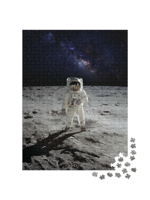 Puzzle 1000 pezzi „Un astronauta sulla superficie della luna“