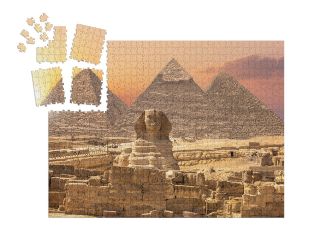 SMART SORTED® | Puzzle 1000 pezzi „Meraviglie del mondo dall'Egitto: Piramidi e Sfinge, Giza“