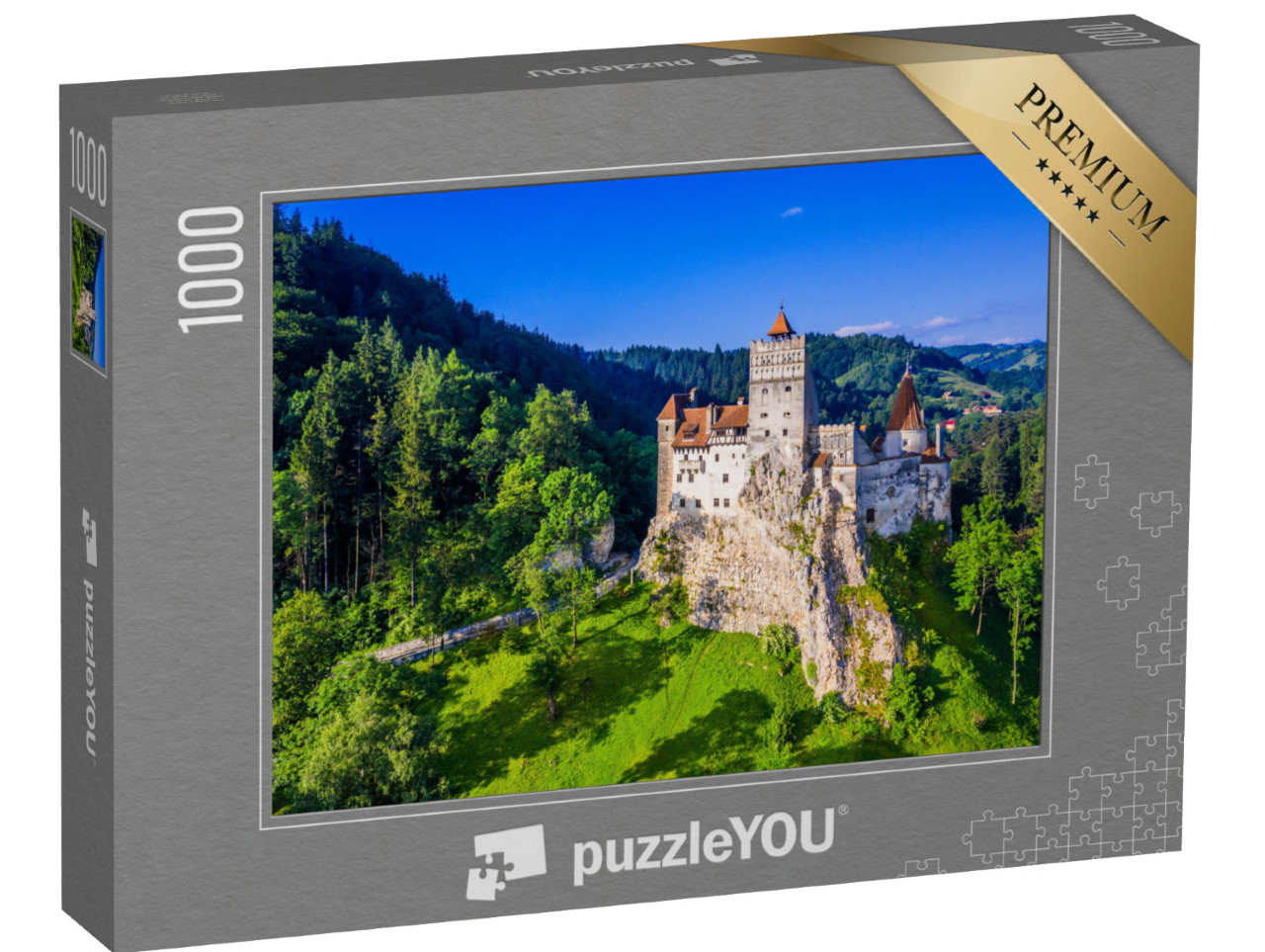 Puzzle 1000 pezzi „Castello di Bran, noto per il mito di Dracula, Romania“