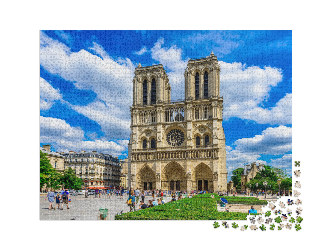 Puzzle 2000 pezzi „Cattedrale di Notre Dame de Paris a Parigi, Francia Architettura e simbolo di Parigi“