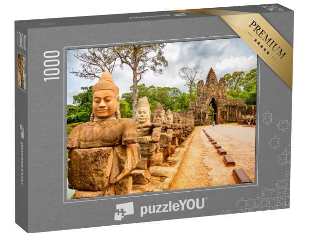 Puzzle 1000 pezzi „Sculture alla porta sud di Angkor Thom, Siem Reap, Cambogia“