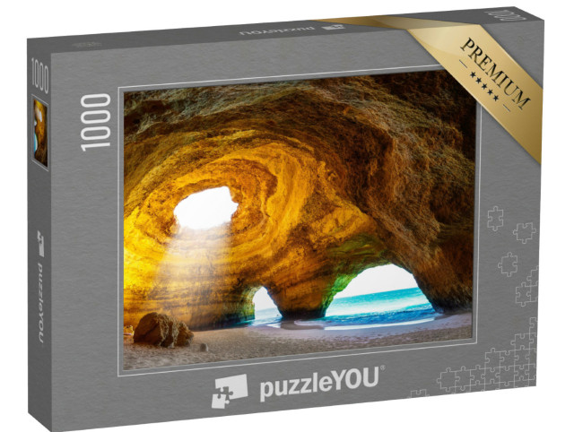 Puzzle 1000 pezzi „Incredibile Grotta di Benagil, Algarve, Portogallo“