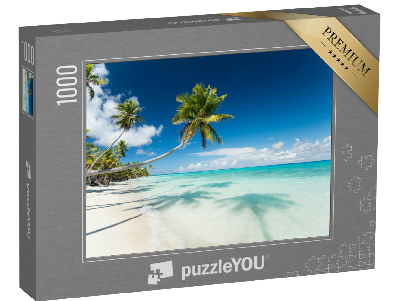 Puzzle 1000 pezzi „Sabbia bianca sulla spiaggia di Fakarava nella Polinesia francese“