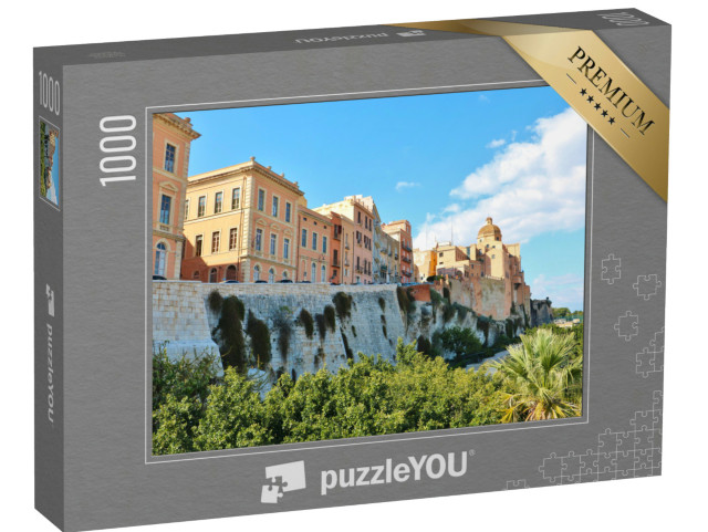 Puzzle 1000 pezzi „Il paesaggio urbano di Cagliari in Sardegna“