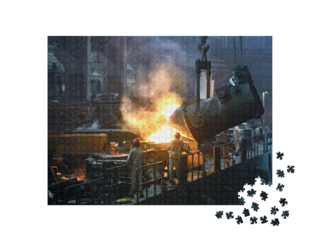 Puzzle 1000 pezzi „Officina di un'acciaieria“