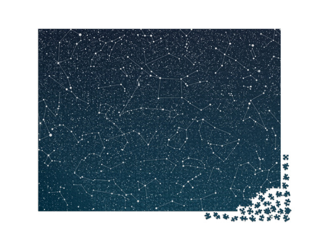Puzzle 2000 pezzi „Stelle nel cielo blu scuro“