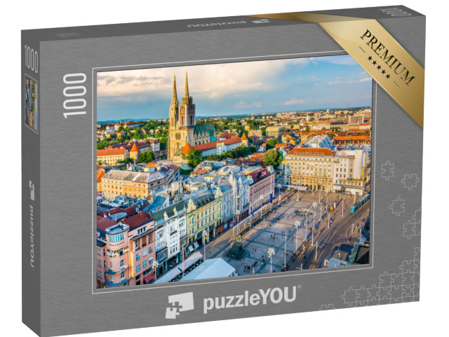 Puzzle 1000 pezzi „Vista aerea della capitale della Croazia, Zagabria“