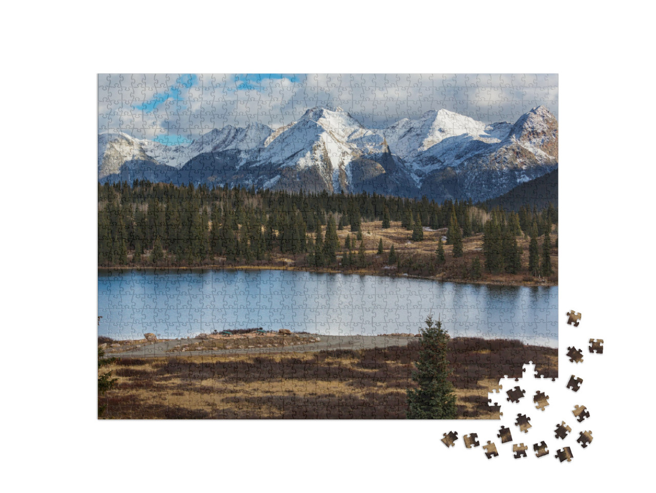 Puzzle 1000 pezzi „Paesaggio montano nelle Montagne Rocciose del Colorado, USA“