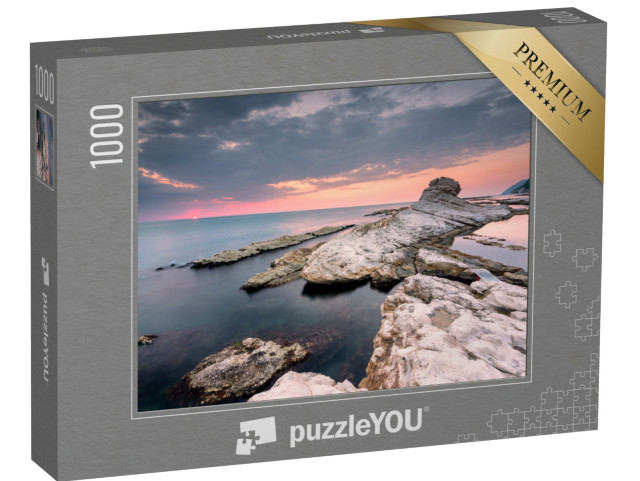 Puzzle 1000 pezzi „La Cattedra del Papa all'alba, Ancona, Marche, Italia, Europa“