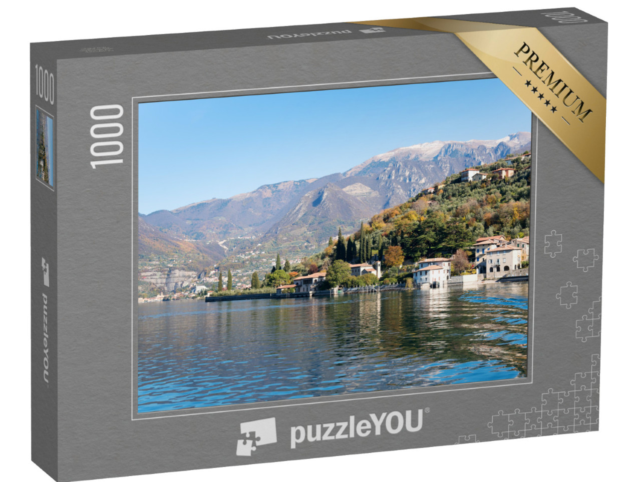 Puzzle 1000 pezzi „Lago d'Iseo al mattino, Lombardia, Italia.“