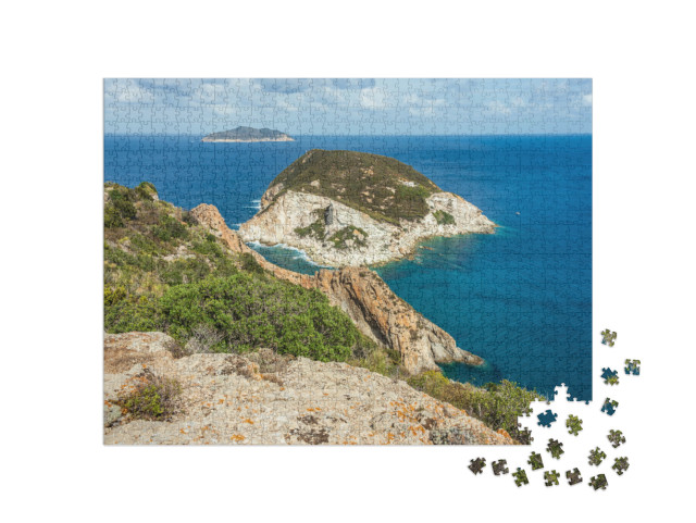 Puzzle 1000 pezzi „Gavi è una piccola isola del Mar Tirreno, sulla costa occidentale dell'Italia“