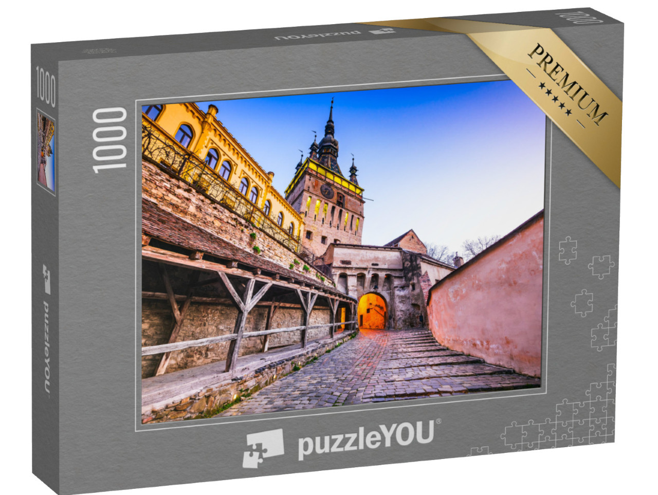 Puzzle 1000 pezzi „Sighisoara, Romania: Città fortezza medievale“