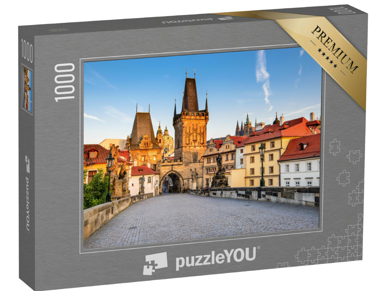 Puzzle 1000 pezzi „Praga, Repubblica Ceca: il Ponte Carlo sul fiume Moldava“