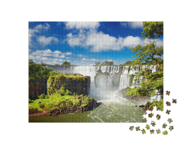 Puzzle 1000 pezzi „Cascate di Iguazu al confine tra Brasile e Argentina“