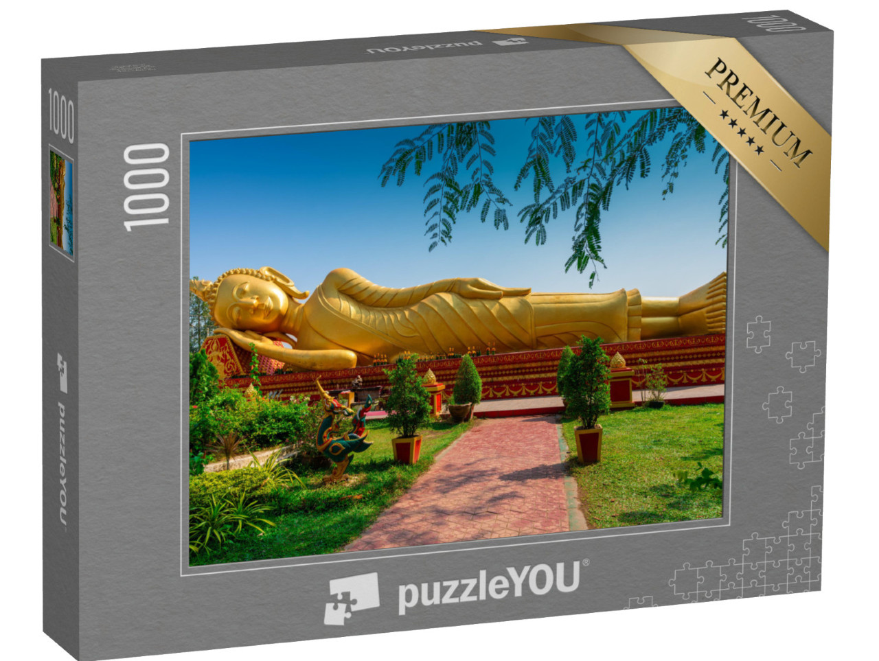 Puzzle 1000 pezzi „Buddha addormentato nel Wat Pha That Luang, Vientiane, Laos“