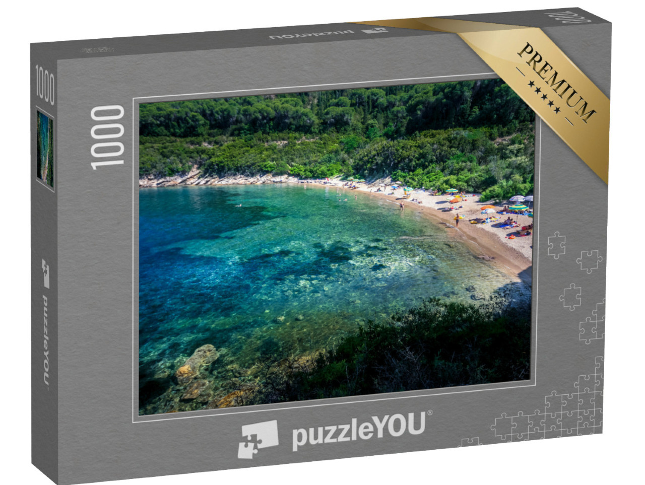 Puzzle 1000 pezzi „La bellissima spiaggia dell'Isola d'Elba, Toscana“