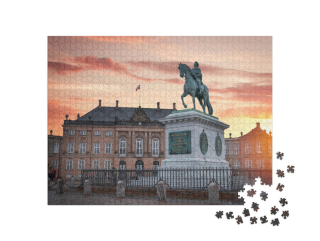 Puzzle 1000 pezzi „Il palazzo reale Amalienborg a Copenaghen“